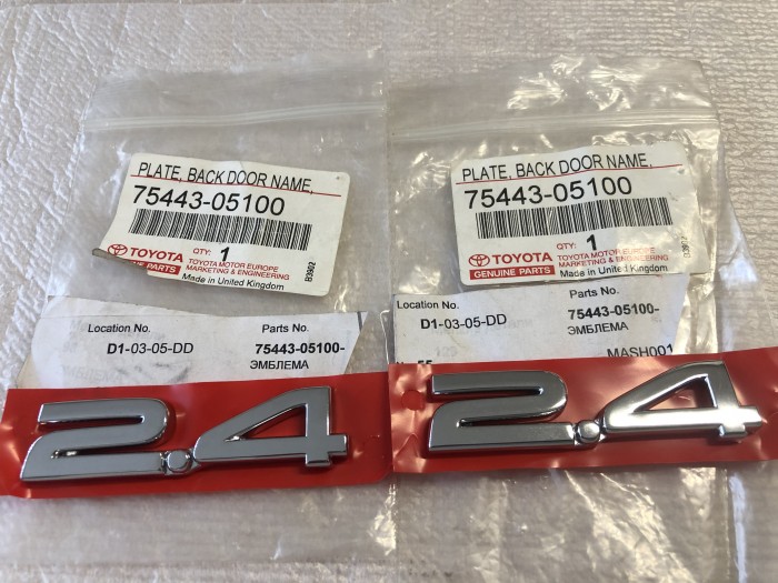 Эмблема задняя 2.4 TOYOTA Avensis T25 7544305100